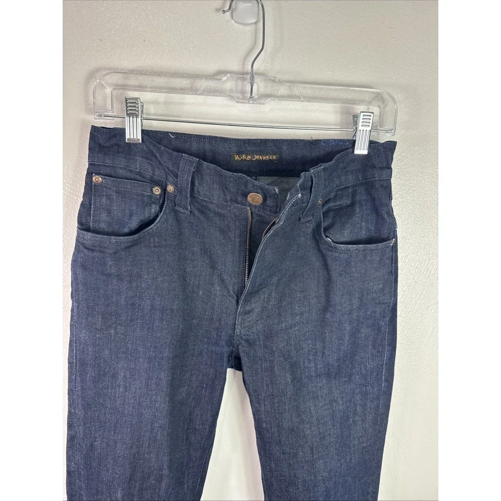 Nudie‎ jeans Men's W 29 Tape Ted Organic Dry Jeans Slim Dk Blue EUC